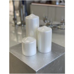 Pearlized White Candle 10cm