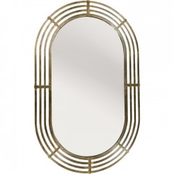 Lalique Gold Metal Oval Mirror 109cm height