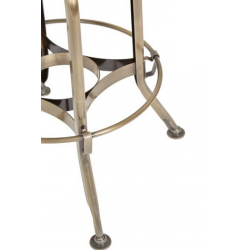 Gator Ash Wood Seat Metallic Stool