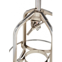 Gator Ash Wood Silver Chromed Metal Stool