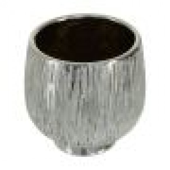 Jasper Small Silver Ceramic Planter
