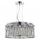 ELLA II 8LT PENDANT- CHROME, CRYSTAL DROPS, ALUMINIUM TUBES