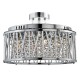 ELLA II 8LT PENDANT- CHROME, CRYSTAL DROPS, ALUMINIUM TUBES