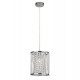 ELLA II 8LT PENDANT- CHROME, CRYSTAL DROPS, ALUMINIUM TUBES