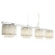 ELLA II 8LT PENDANT- CHROME, CRYSTAL DROPS, ALUMINIUM TUBES