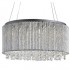 ELLA II 8LT PENDANT- CHROME, CRYSTAL DROPS, ALUMINIUM TUBES