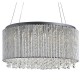 ELLA II 8LT PENDANT- CHROME, CRYSTAL DROPS, ALUMINIUM TUBES