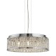 ELLA II 8LT PENDANT- CHROME, CRYSTAL DROPS, ALUMINIUM TUBES
