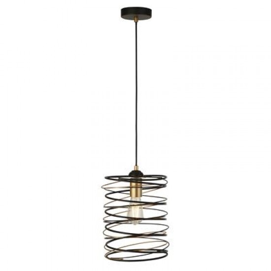 Deco Ceiling Pendant - Black & Gold