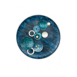 Deep Blue Metal Wall Decoration