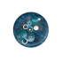 Deep Blue Metal Wall Decoration