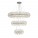 luga 3 Tier Pendant 74 Light G9 Polished Chrome/Crystal