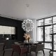Nebula – Integrated LED 12-Light Spiral Crystal Cluster Drop Pendant Chrome