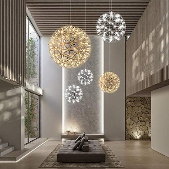 Nebula – Integrated LED 12-Light Spiral Crystal Cluster Drop Pendant Chrome